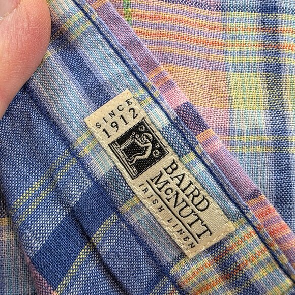 Brooks Bothers x Baird McNutt 100% Irish Linen Regent Long Sleeve Button Down Sm - Picture 5 of 10